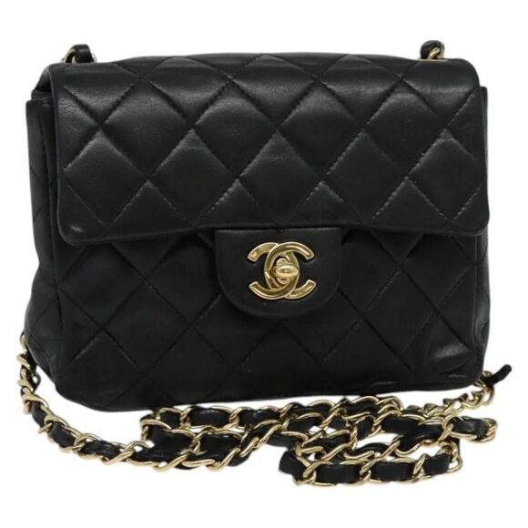 ✅AUTHE✅CHANEL QUILTED LAMBSKIN CROSSBODY BAG - Picture 1 of 16